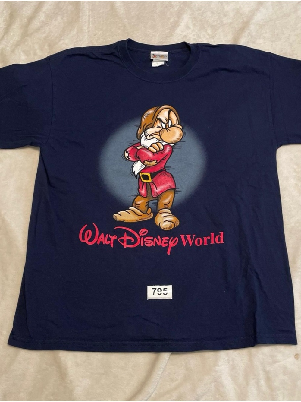 Disney Navy Grumpy Walt Disney World Tee with Red Graphic